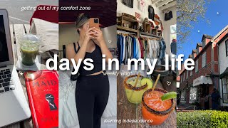 VLOG☕️: simple days, enjoying time alone, getting out of my comfort zone, coffee shops & bookstores!