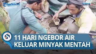 Warga Bangkalan 11 Hari Ngebor Air Keluar Minyak Mentah pada Kedalaman 105 Meter di Pekarangan Rumah