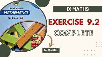 Exercise 9.2 Class 9 Complete | #sindh_board | #newmathematicsbook #karachi_board #aliyaanmalik