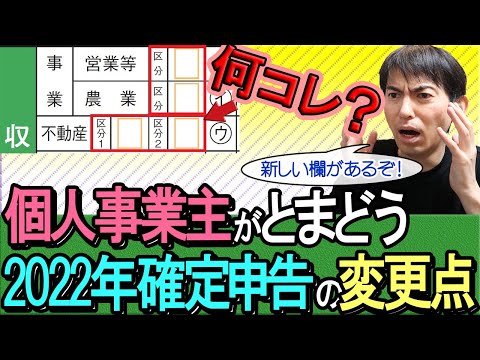 【衝撃の結末】個人事業主､困惑｡2022年確定申告書の変更点｡新しい欄は何コレ？【令和3年分所得税/書き方/e-tax/ﾌﾘｰﾗﾝｽ･不動産大家･副業･暗号資産/所得の内訳源泉徴収税/税務調査リスク】