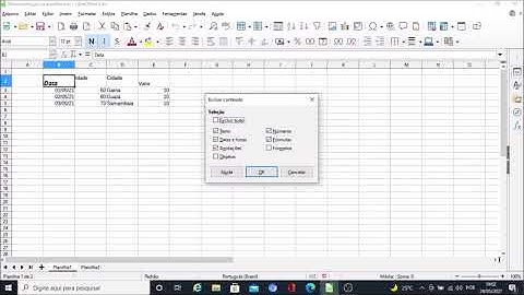 15. LibreOffice Calc com o NVDA: Opção limpar formatos e outros conteúdos.