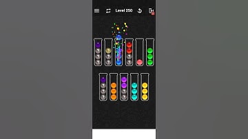 Level 250 of Ball Sort Color water Puzzle