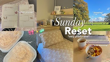 Sunday Reset vlog🎀| very productive day, deep clean, skincare shopping, meal prepping, bujo.