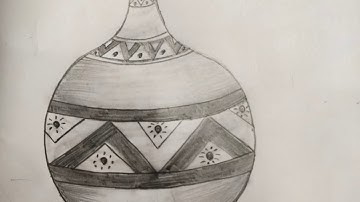 सुराही का चित्र बनाना सीखें/ How to draw a pitcher #easy pencil drawing #Up board#@artgallery1993