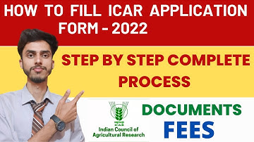 How to fill Icar 2022 Application form | Icar Application form last date | Icar Exam date 2022