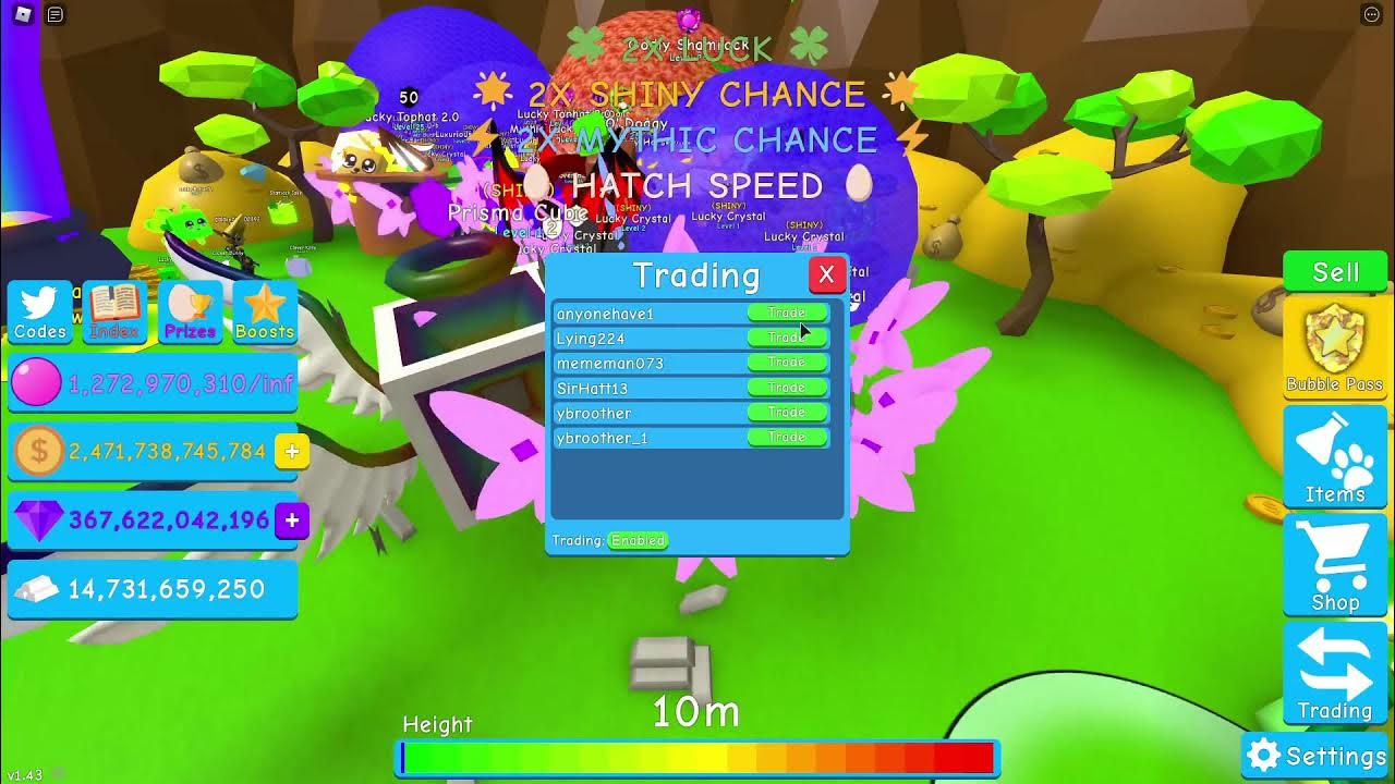 I HATCHED MY FIRST SHINY SECRET PET!!! Bubble Gum Simulator! YouTube