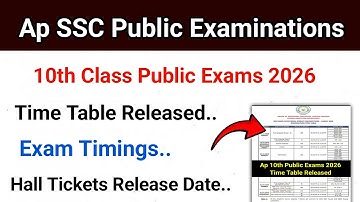 Ap 10th Class Public Examinations Time Table Released 2026 | ap 10th class latest news 