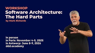 Join Mark Richards for the Workshop "Software Architecture: the Hard Parts"
