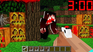 HOW TO SURVIVE HALLOWEEN NIGHT? 3:00AM In MINECRAFT : NOOB vs PRO