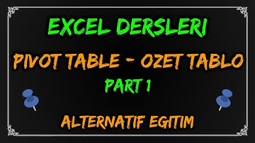 Excel Dersleri #019 - Pivot Table - PART 1 - Özet Tablo - Örnekli Anlatım (Dosya Linki Açıklamada)