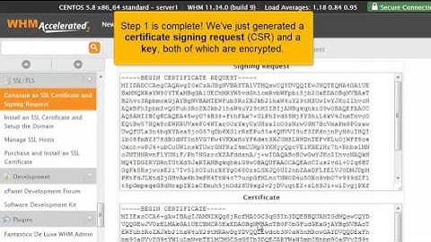 Generating and installing SSL certificates in WHM