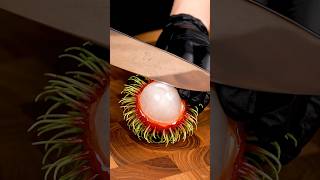 Rambutan fruit slicing 🔪 #aishorts #relaxing #asmr #aiart #satisfying #fruitcutting #rambutan #ai