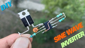 DIY SINE WAVE INVERTER WITH IC NE555, MOSFET IRFZ44N & TRANSFORMER