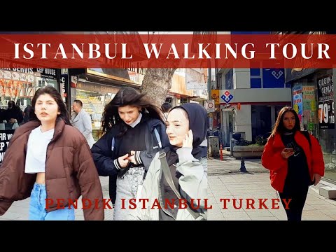 Istanbul Turkey 10 FEBRUARY 2022/Istanbul walking tour, Pendik area/turkey travel vlog