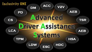 What is ADAS? Advanced Driver Assistance Systems Overview | ESC, LDW, HSA, V2V, ACC | InclusivityONE