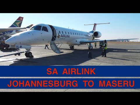 SA AIRLINK - ECONOMY | JOHANNESBURG TO MASERU | EMBRAER 135 | LOUNGE ACCESS | TRIP REPORT