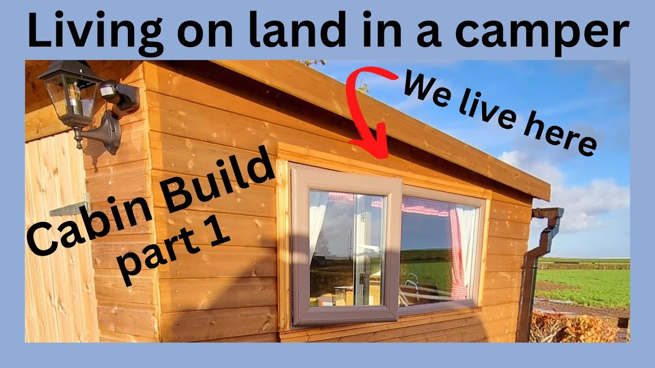 Living on land in a campervan. Off Grid Cabin Build part 1 - YouTube