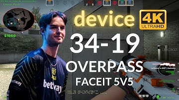 【CSGO POV】device plays FACEIT (34-19) (OVERPASS) @ 2022.06.02