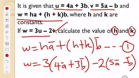 Vectors Nine - Calculating constants