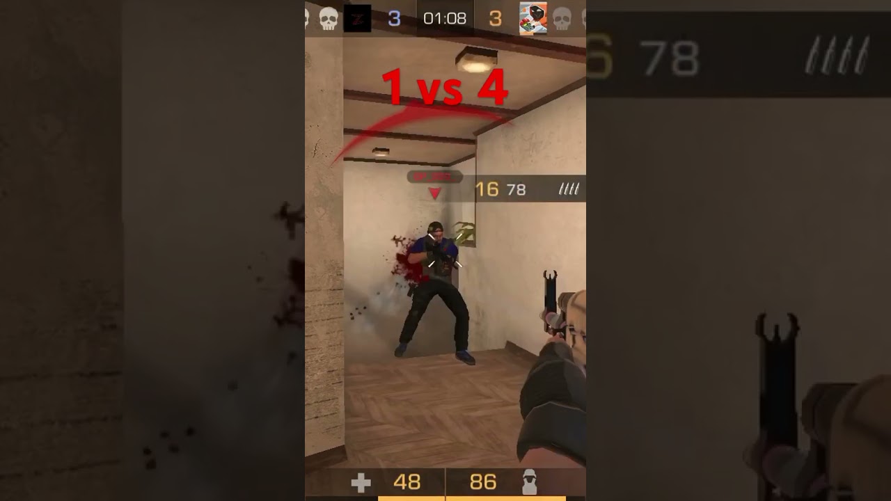 1 vs 4 еле выкрутился #shorts #шедевростандоффчик #shorts