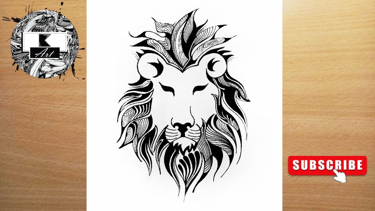 140 Background Of A Lion Tattoo Sketch Illustrations RoyaltyFree Vector  Graphics  Clip Art  iStock