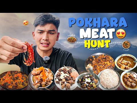 Trying every type of meat in Pokhara From Haddi to Crab Pokhara Foodhunt Ep 2