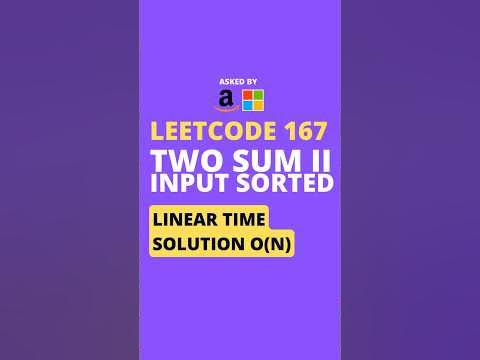 How to solve Two Sum 2 Input Sorted - Leetcode 167 #coding #leetcode # ...