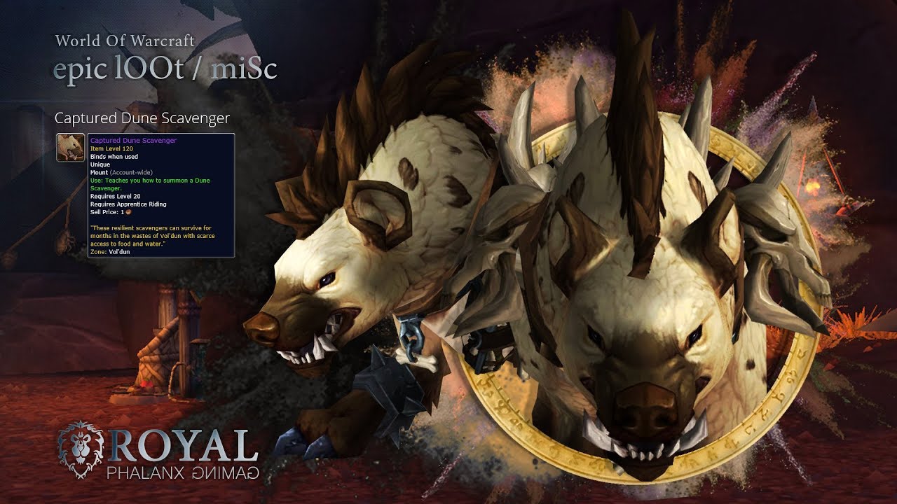 Captured Dune ScavengerDune Scavenger Mount in Vol'dun, Zandalar YouTube