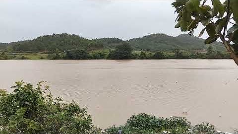 @khung cảnh dưới thác Gougah khi đập thủy điện đại Ninh đầy nước 