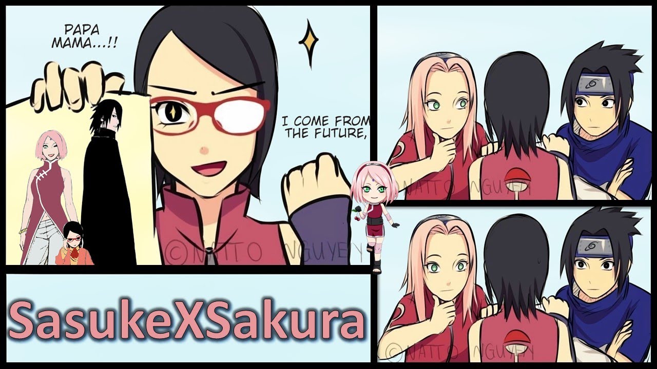 Sarada travels back to the past - Sakura and Sasuke [SasuSaku] Doujinshi [English] [HD]