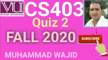 cs403 quiz 2 solution fall 2020