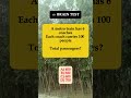 Metro Train: 6 Coaches × 100 People Each – Total Passengers? #shorts #maths #iqvistax