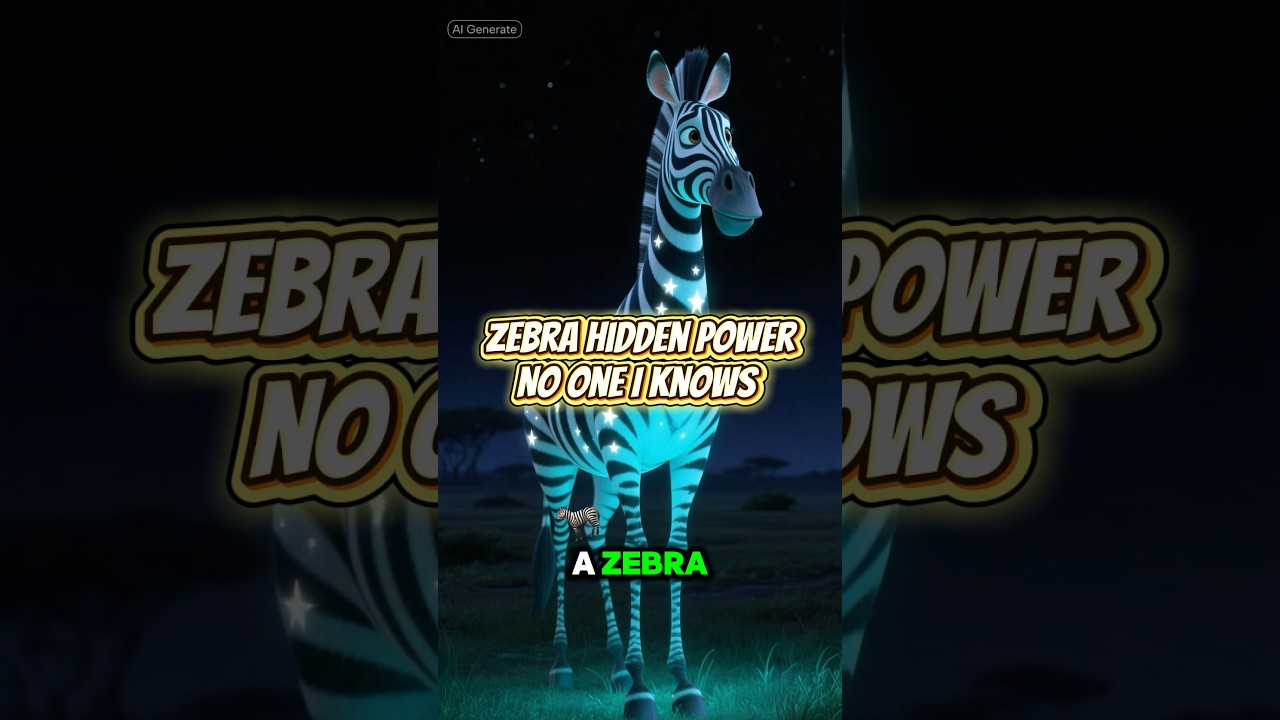 ZEBRA 🦓 SECRET 🤫 HIDDEN POWER 🦸 AT NIGHT 🌑 