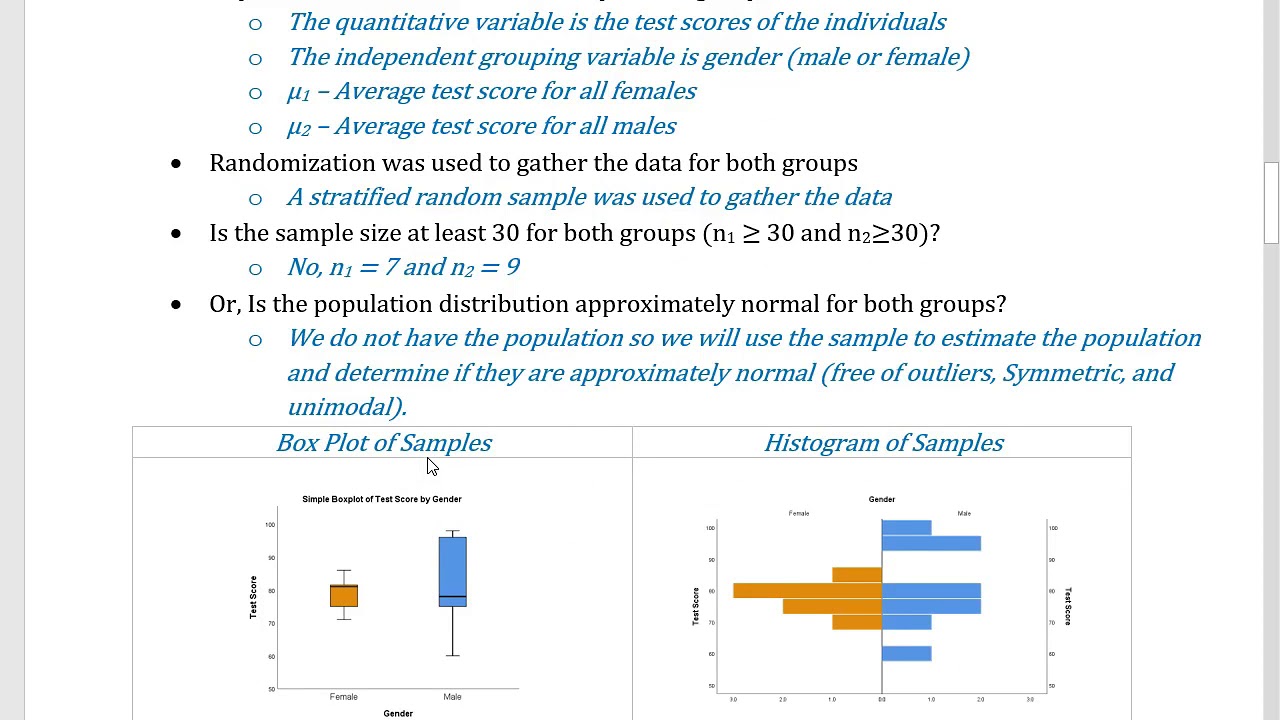 hypothesis testing mean of two populations