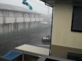 View of a Typhoon Outside my Japanese Apartment