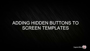 Adding Hidden buttons/commands to your screen template