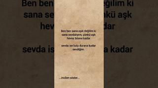 Ben Ben Sana Aşık Değilim Ki Sana Sevdalıyım, Çünkü Aşk Heves Bitene Kadar