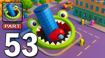 Hole.io - Gameplay Walkthrough Part 53 - Swallow Everything & Dominate the City (Android, iOS)