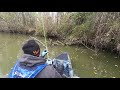 Hunting for winter Crappie in a Muddy Creek