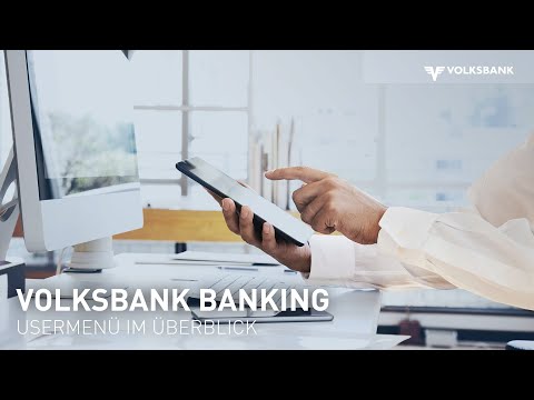 Neues digitales Volksbank Banking - Usermenü