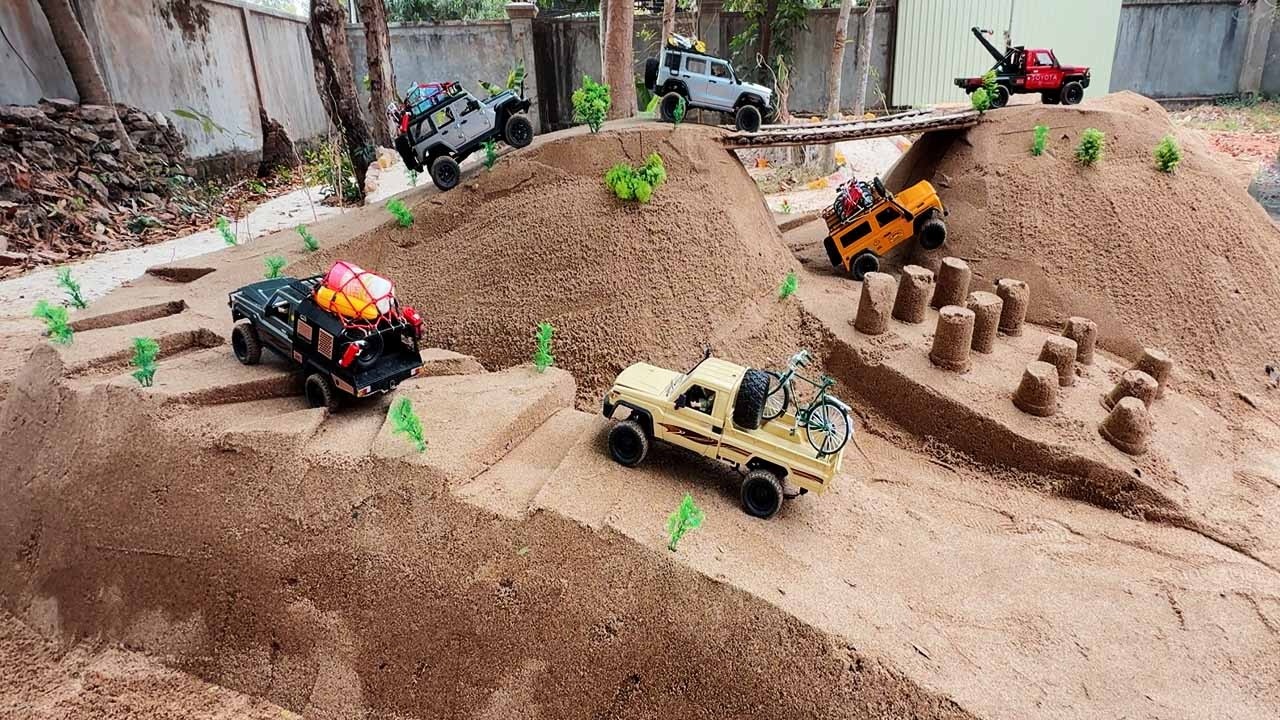 RC Off Road Cars Adventure Through on Extreme Sand Mountain Obstacles Simulation Challenge 🏔️🚙
