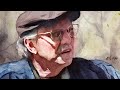 Relaxing Watercolor Painting - Portrait with Shapes