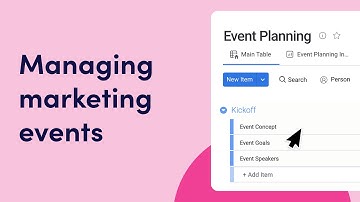 Managing marketing events | monday.com tutorials