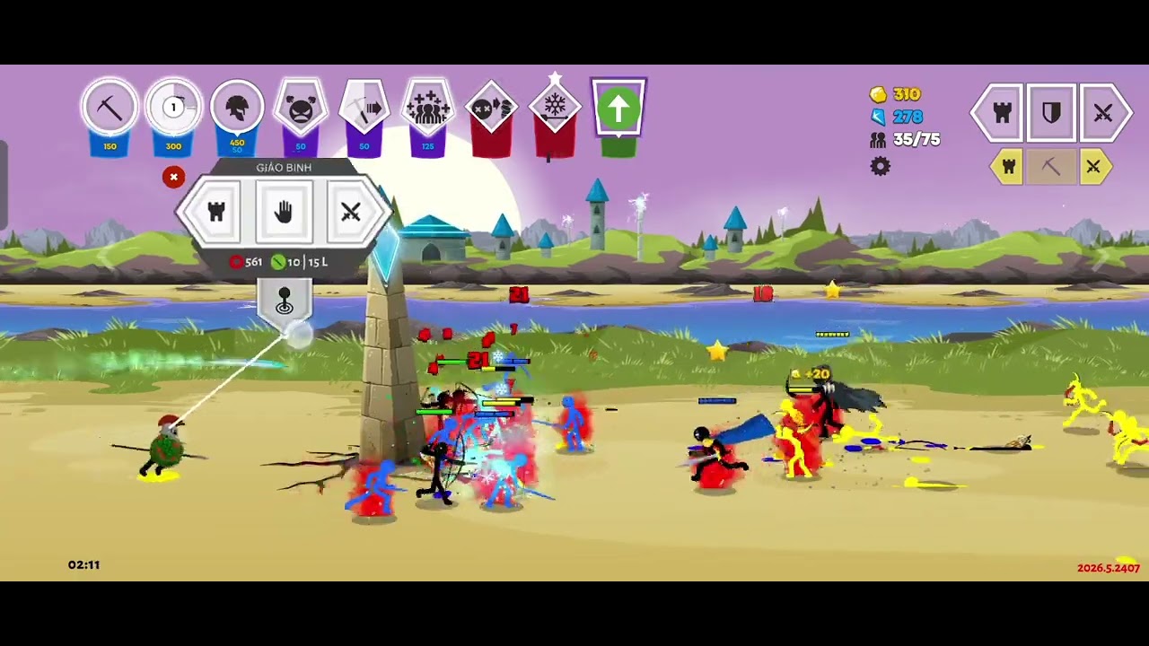 Đánh bại tướng quân magis ! #magis #stickwarsaga #sikicklebrea