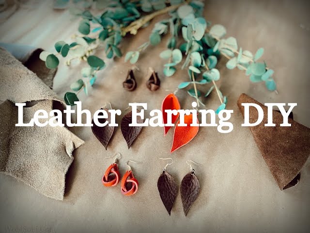DIY Embossed Leather Earrings - Crafting in the Rain