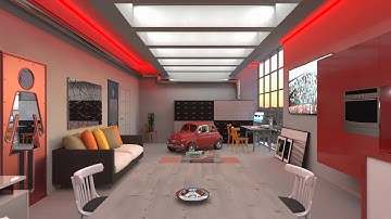Crazy idea of a STUDIO created with ACCA Edificius-AIrBIM & AMD RADEON ProRender ..,