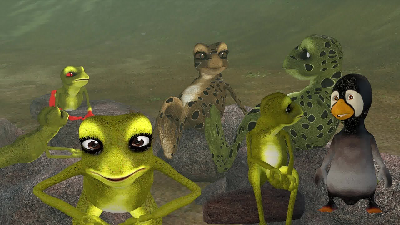 Qav ntsuab tsev neeg. hmoob kab toos 3D.