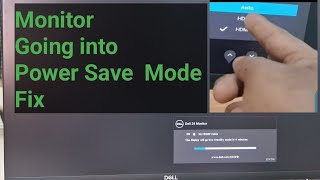 How To Fix Power Save Mode | Display Will go into Power Save Mode  Dell Monitor | No  HDMI Cable..
