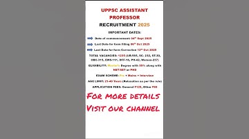 UPPSC Assistant Professor Exam 2025 – Best Preparation Tips #shorts