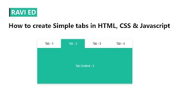 How to create simple tabs using HTML, CSS and JavaScript
